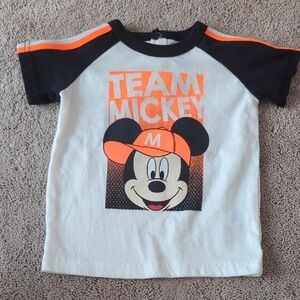 Disney Mickey Mouse Raglan Tee Black and White